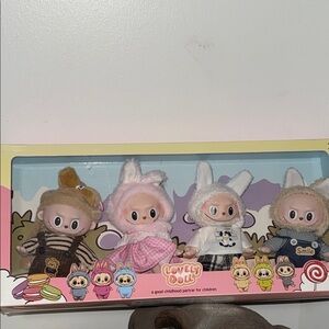 Set of 4 Lafufu Lovely Dolls  - Multicolor